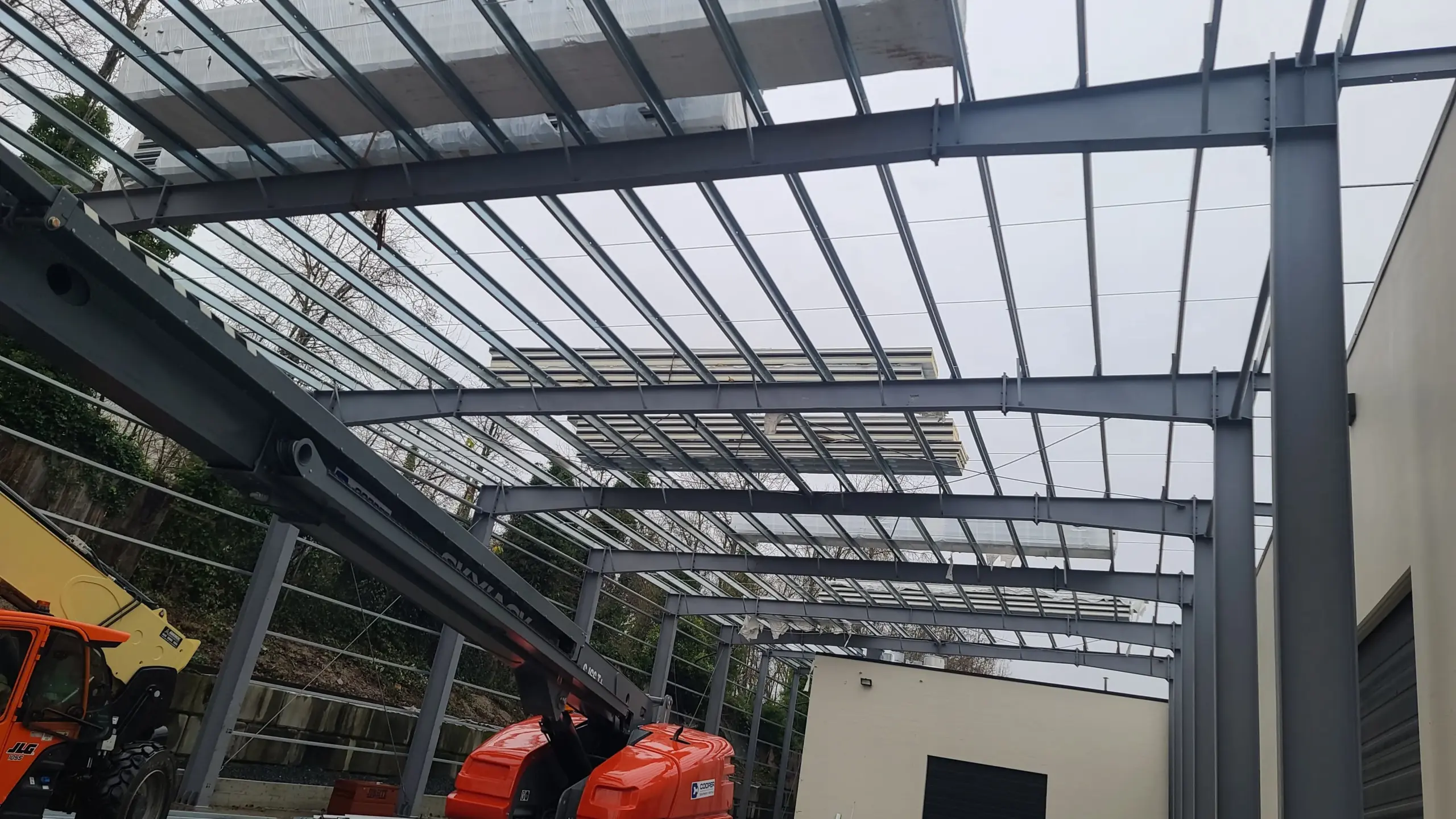 crane in steel warehouse