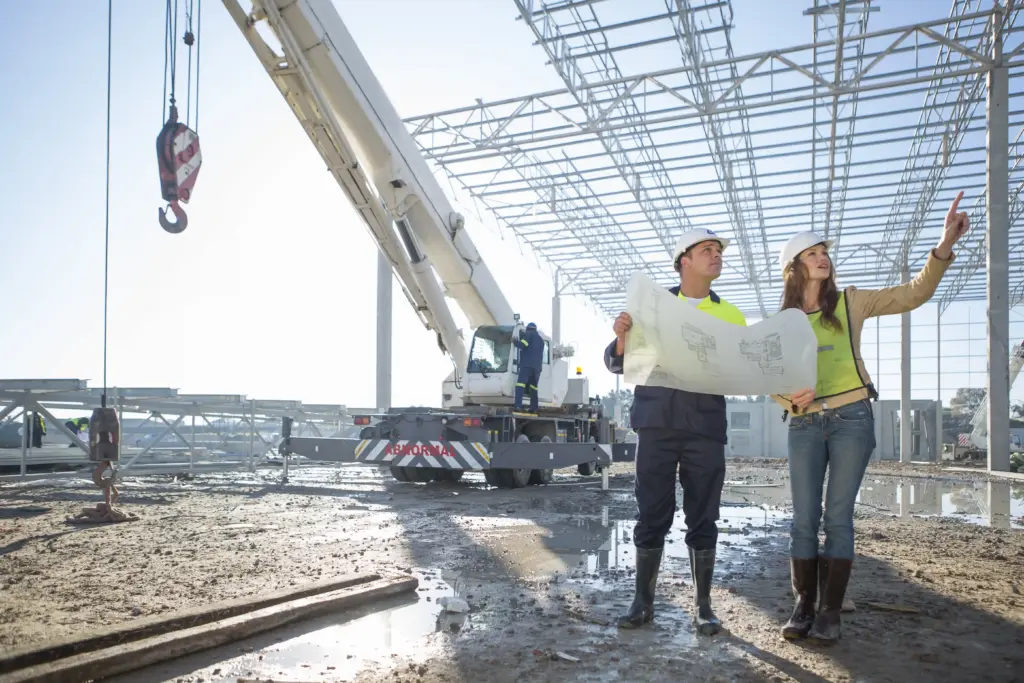 workers at construction site