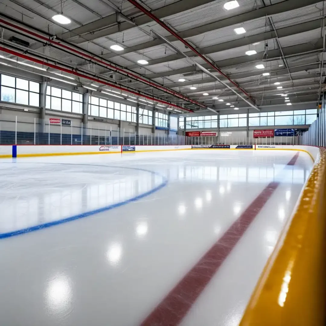 ice rink in a steel building