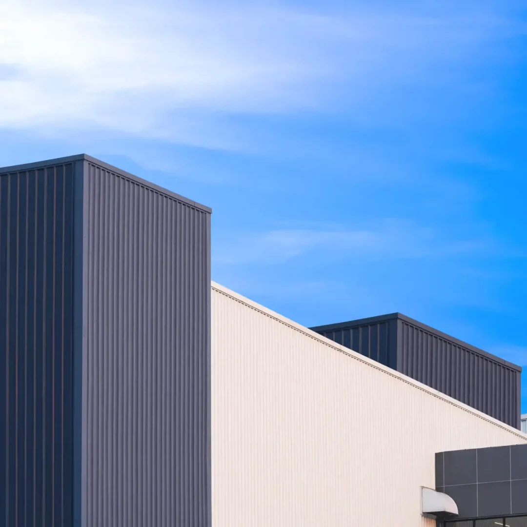 top of commercial steel garage buildings